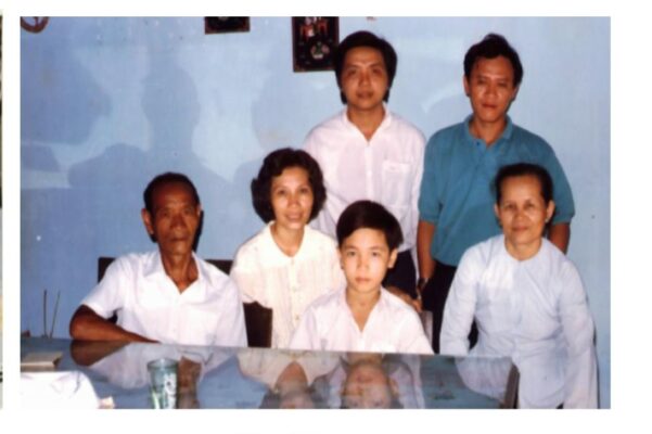 Le Q T, the first snakebite victim was severely envenomed by NK venom (Fig.6). He recovered by N.K AV treatment at CR hospital (Fig.7). and His family.1991(Fig.8).